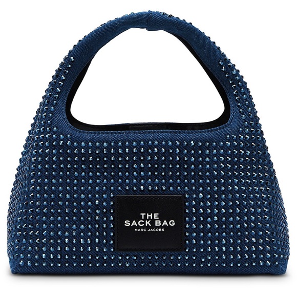 Marc Jacobs The Crystal Denim Mini Sack Bag - Picture 1 of 6